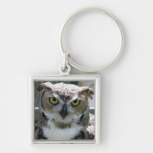 Great Horned Owl Key Ring (Front)