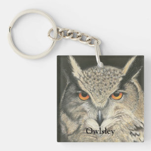 Great Horned Owl Keychain