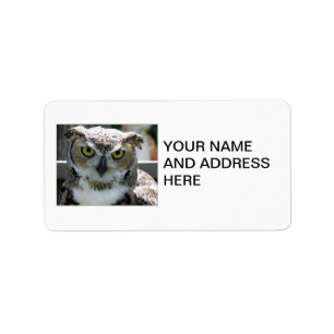Great Horned Owl Label
