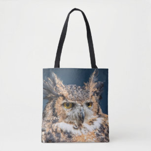 Great Horned Owl Portrait Tote Bag