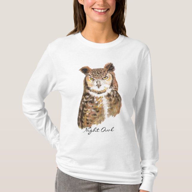 Great Horned Owl T Shirt (Front)