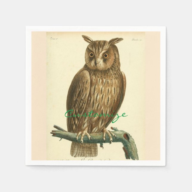 Great Horned Owl Thunder_Cove Napkin (Front)
