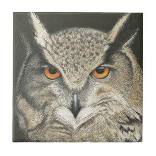 Great Horned Owl Tile