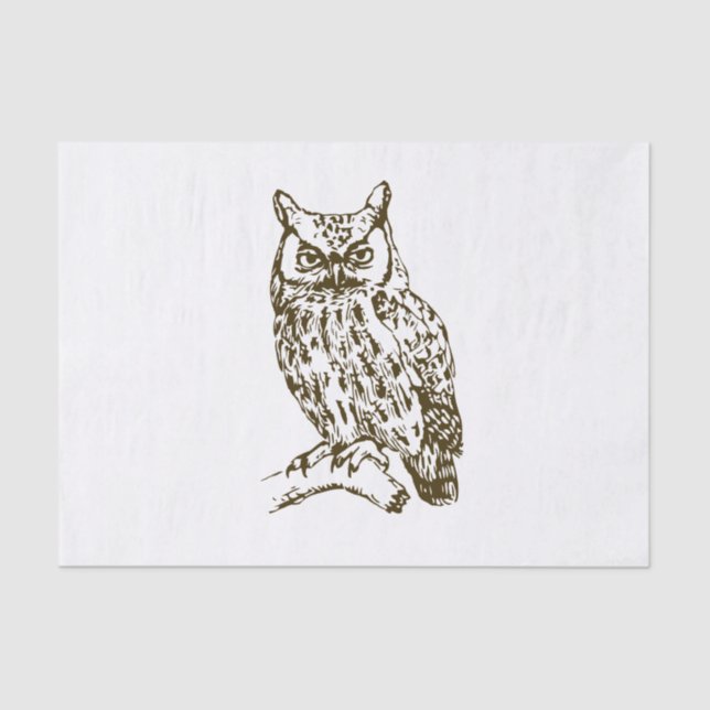 Great Horned Owl Tissue Paper (Front)