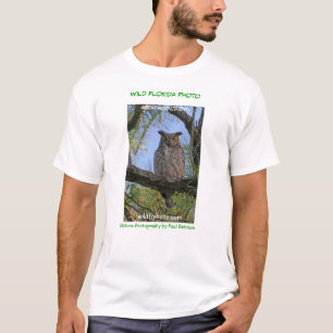 Great Horned Owl Wild Florida Photo T-shirt