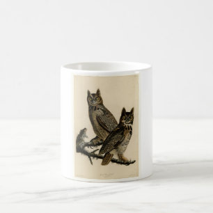 Great Horned Owls (by John James Audubon) Coffee Mug