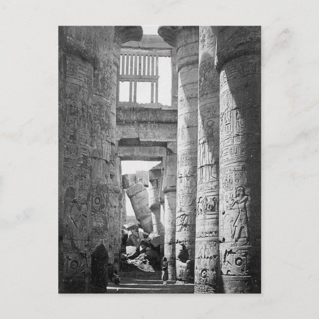 Great Hypostyle Hall Karnak Egypt ~ 1845 Postcard (Front)