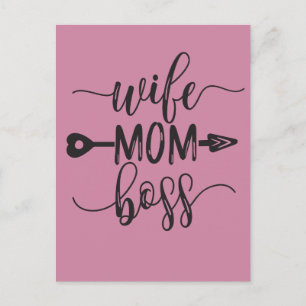 Great Idea for Mother's Day Gift Wife Mum Boss Postcard