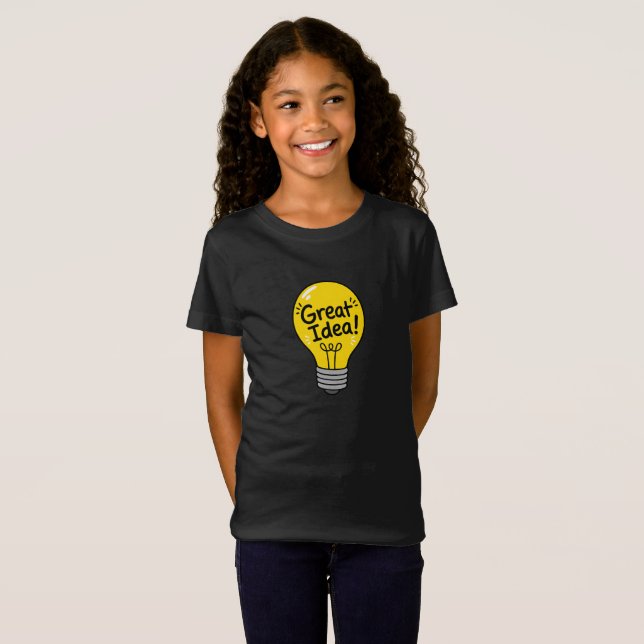 Great Idea Light Bulb Kids T-Shirt (Front Full)