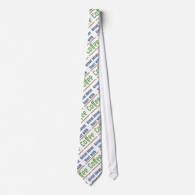 Great ideas Start with Coffee  Tie (Front)