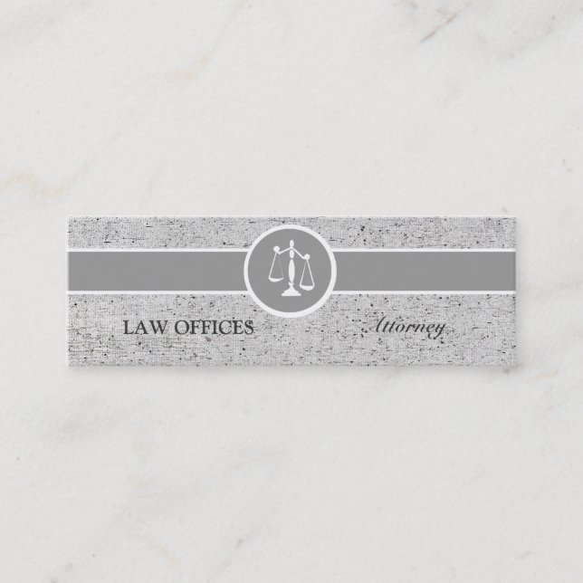 Great Impact Attorney Justice Scales Mini Business Card (Front)