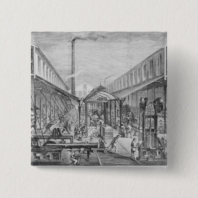 Great industries, workshops of construction 15 cm square badge (Front)