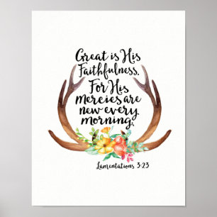 Great is His Faithfulness His Mercies are New Poster