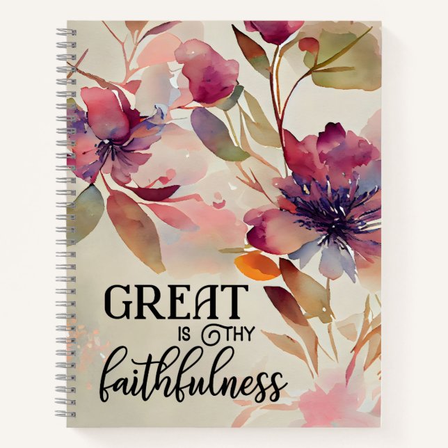 Great is Thy Faithfulness Beloved Hymn Notebook (Front)