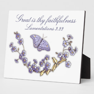 Great is thy faithfulness butterfly plaque