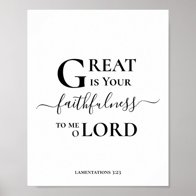 GREAT IS YOUR FAITHFULNESS Modern Christian Poster (Front)