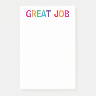 Great Job Bright Post-it Notes