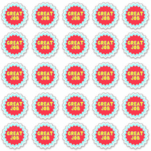 Great Job Colourful Reward Teacher Stickers Pack