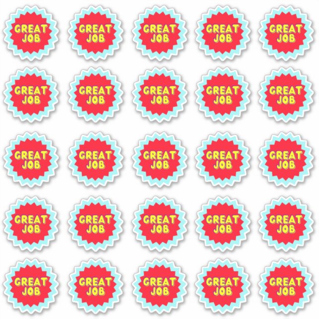 Great Job Colourful Reward Teacher Stickers Pack (Front)