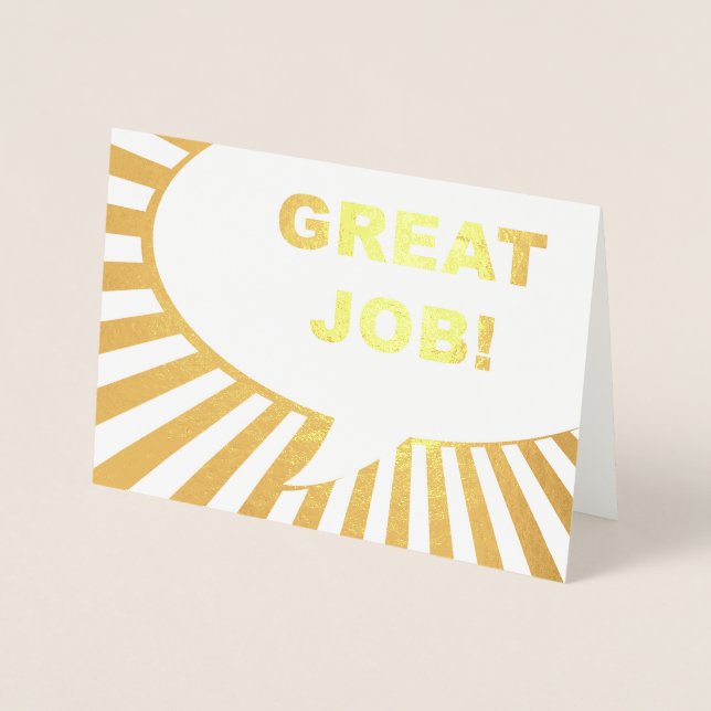 great job comic bubble gold foil foil card (Front)