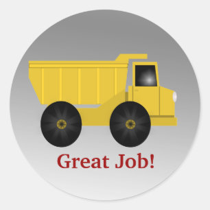 Great Job Dump Truck Stickers - Personalise It!