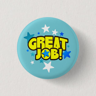 Great job employee recognition award button