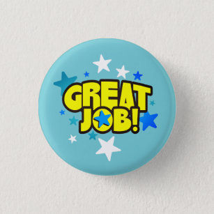 Great job employee recognition award button