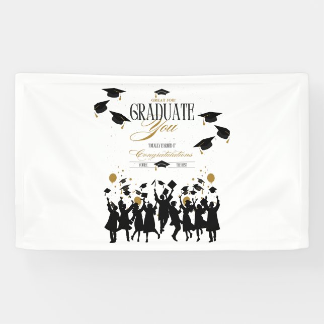 Great Job, Graduate! Time to Celebrate Party 3x5 Banner (Horizontal)