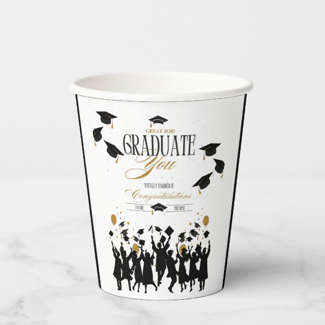 Great Job, Graduate! Time to Celebrate Party Paper Cups (Front)