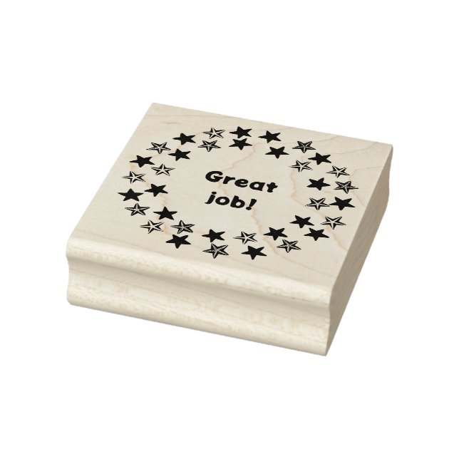 Great job, in circle of stars, rubber stamps (Stamp)