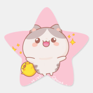 Great Job Kawaii Star Sticker