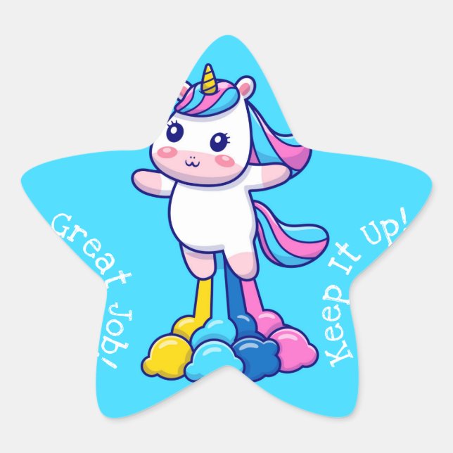Great Job Kawaii Star Sticker (Front)