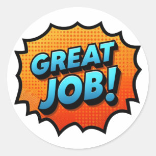 Great Job Motivational Sticker - Encourage Success