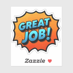 Great Job Motivational Sticker - Encourage Success