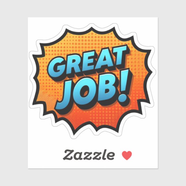 Great Job Motivational Sticker - Encourage Success (Sheet)