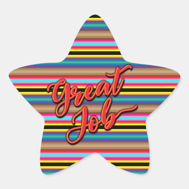 Great Job Multi Lined Sticker (Front)