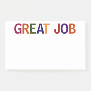 Great Job Multicolored 10 x 6 Post-it Notes