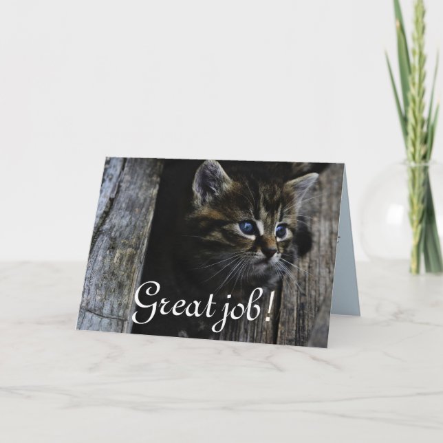 Great Job Personalise Destiny Destiny'S Thank You Card (Front)