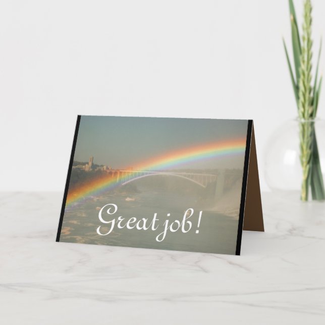 Great Job Rainbow Personalise Destiny Destiny'S Thank You Card (Front)