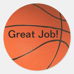 Great Job! School Basketball Sticker