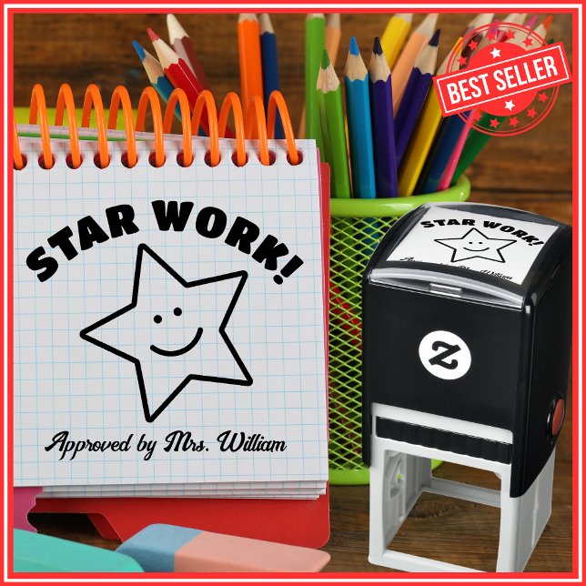 Great Job STAR Grading Encouragement Teacher Self-inking Stamp (Creator Uploaded)