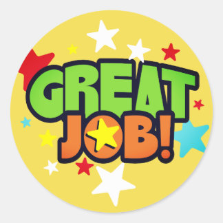 Great job stars employee recognition stickers