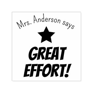 Great Job Stars Teacher's Personalised Self-inking Stamp