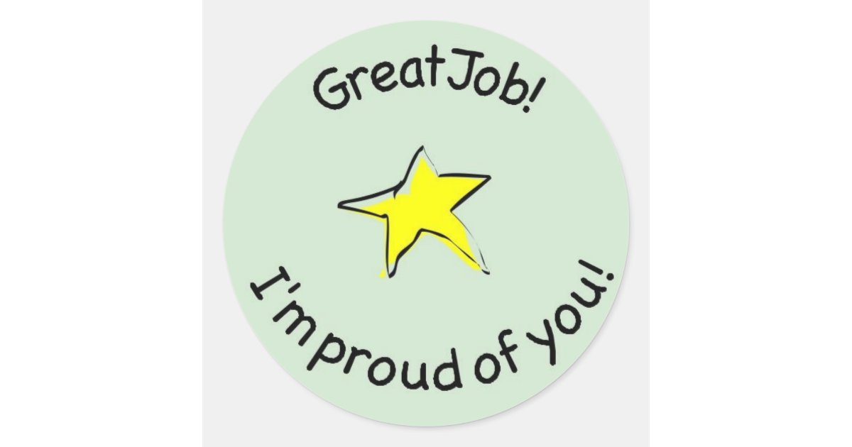 great job sticker for kids zazzle co uk discount christmas wrapping paper
