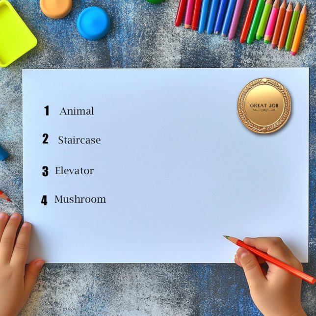 Great Job Student Custom Gold Medallion Stickers (Creator Uploaded)