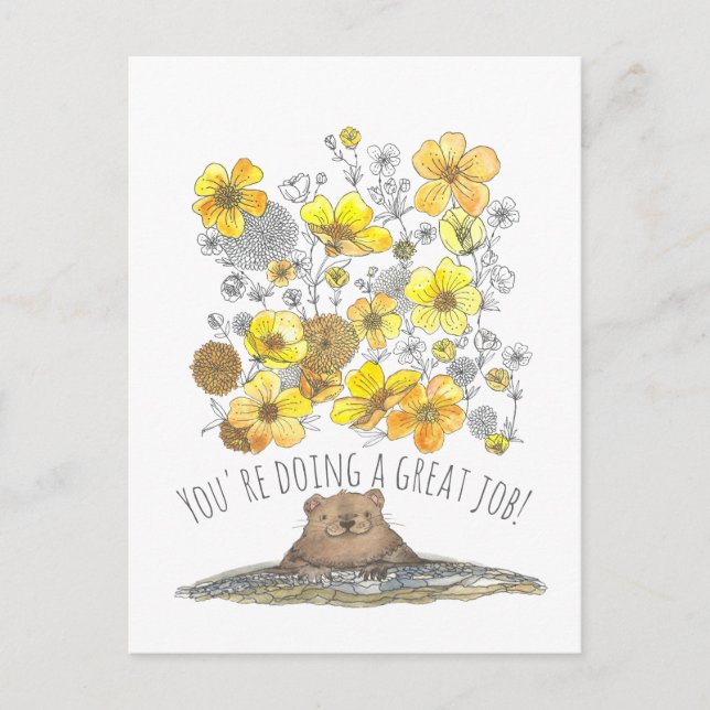 Great Job Teacher Postcard (Front)