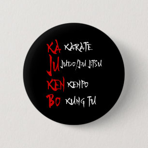 Great Kajukenbo Fighting Karate Judo Kenpo Kung Fu 6 Cm Round Badge