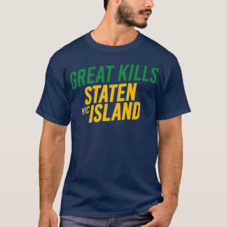 Great Kills Staten Island New York City Modern Cur T-Shirt