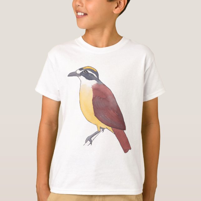 Great Kiskadee bird species art T-Shirt (Front)