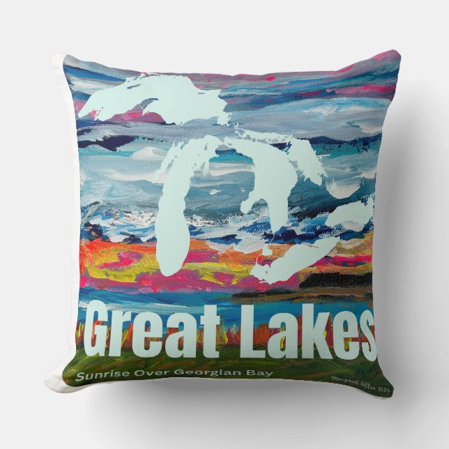 Great Lake Lighthouse Home Decor Cushion (Front)